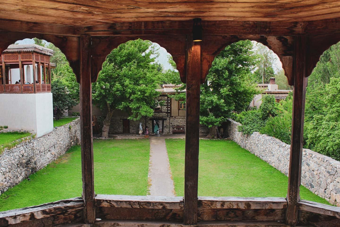 Royal Balcony facing the lawns in Khaplu Palace