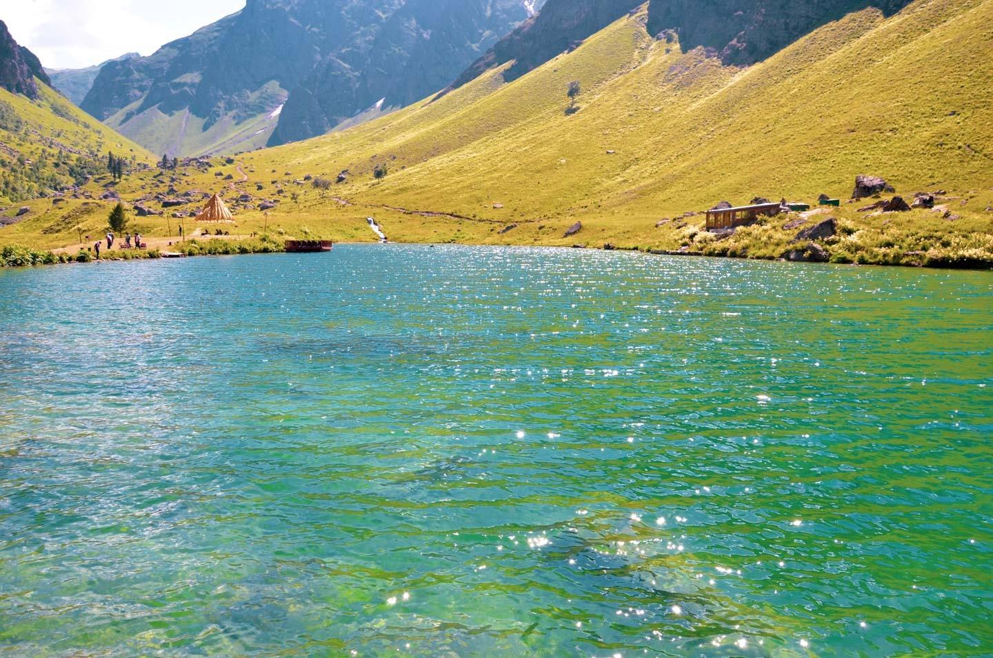 Glistening waters of Rainbow Lake