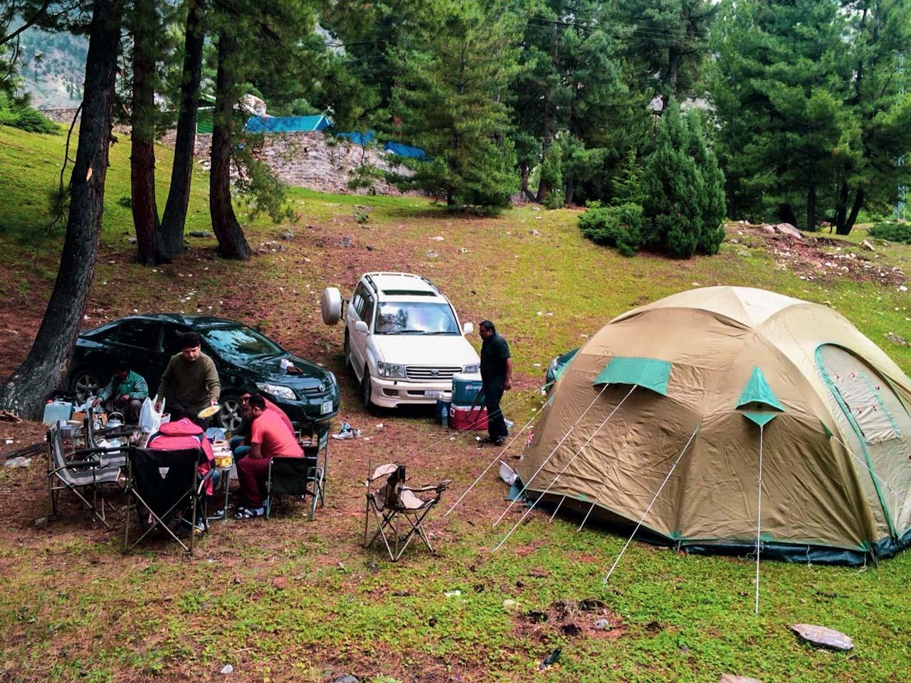 Camping near Rama Lake is fun