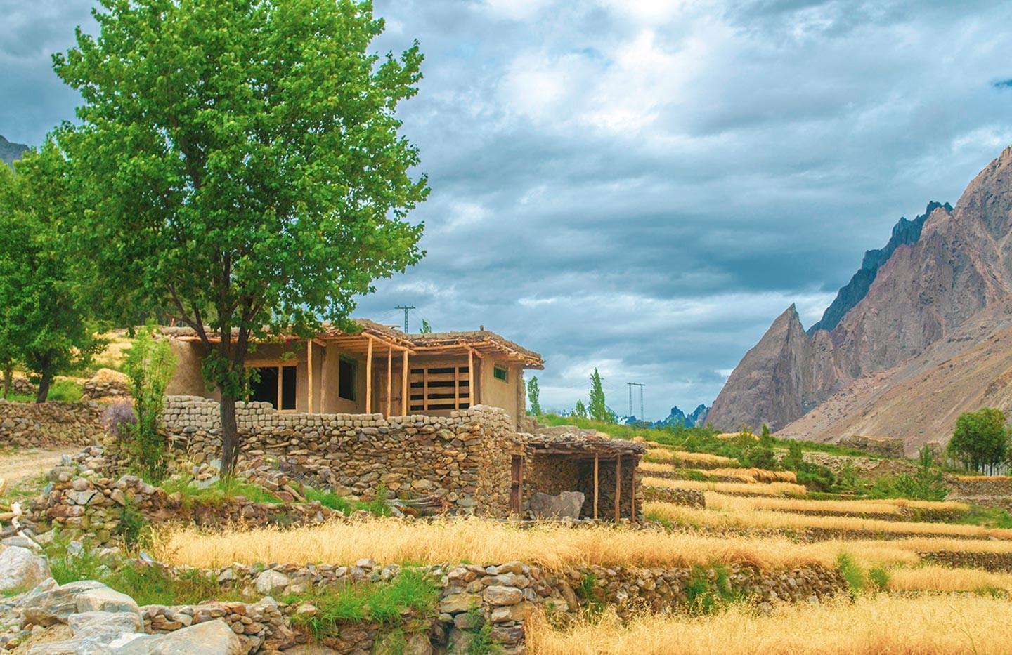 A village in Hushe Valley, one of the few human settlements in the valley