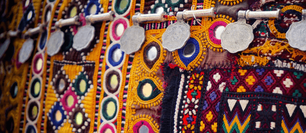 A beautifully handcrafted wall hanging.