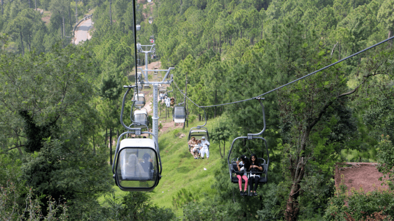The longest Patriata chairlift -- the centre of attraction for tourists