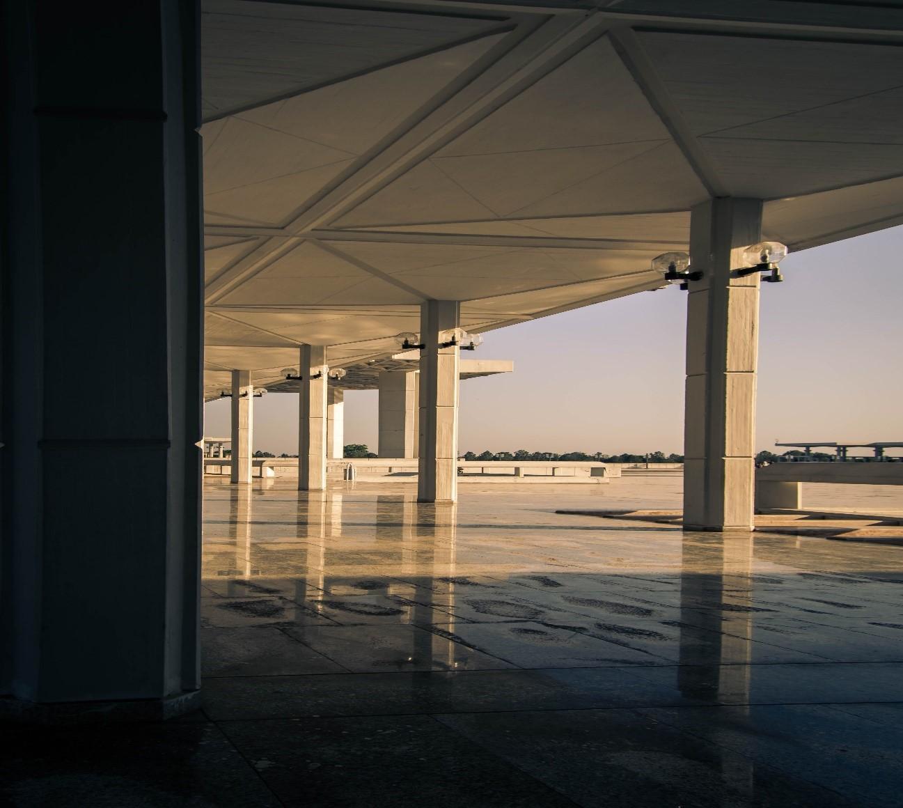 Spacious Courtyard of Shah Faisal Mosque, Islamabad