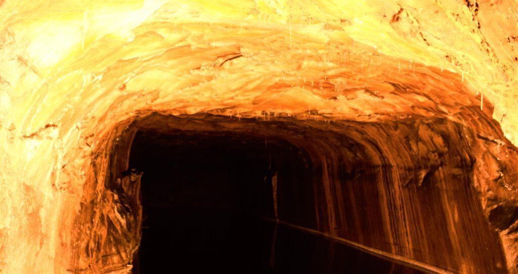The salt waterpool in Khewra Salt Mine
