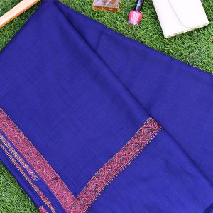 Electric Blue Pashmina Classic Svelte Border
