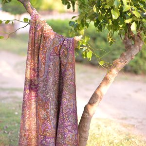 Indwelling Innocence, Classic Kalamkari Pashmina