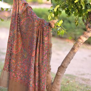 Regal Paisleys, Classic Kalamkari Pashmina